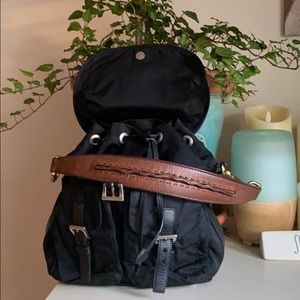 ⭐️Sale⭐️Prada bag with leather bridle Prada strap.